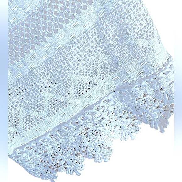 CLUB Z COLLECTION Crochet Beach Dress Coverup White Woman’s Plus Size 1X New - Picture 6 of 16